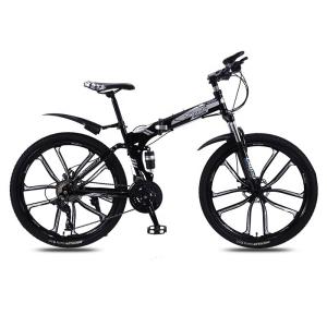 Wholesale Customized OEM Carbon Steel Frame Folding Bikes Full Suspension Mountain Bicycle with Ordinary Pedal from china suppliers