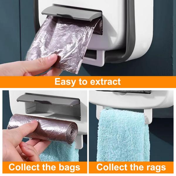 New Product Hanging Garbage Can Kitchen Cabinet Wall Mounted Folding Waste Bin