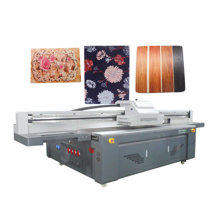 UV Flatbed Printer With Steel Frame Structure And LED Environmental UV Ink Compatibility