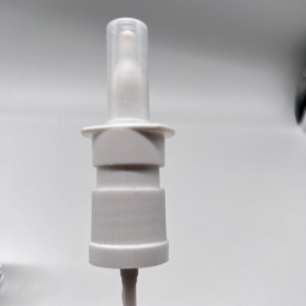 Customized Logo Printing Nasal Spray Pump 18/410 18/415 With Shiny Silver / Gold