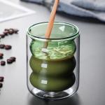 6oz Hot Selling High Borosilicate Handle Heat Resistant Double Wall Clear Coffee