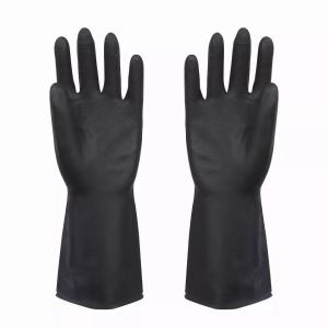 Wholesale Factory Price Industrial Smooth Coated Powder Free Black Safety Latex Gloves from china suppliers