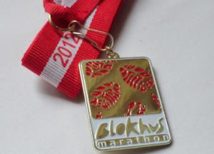 Wholesale Blokhus Marathon Medal Soft Enamel, Copper Stamping with Gold Plating, Long 2 Colors Ribbon from china suppliers