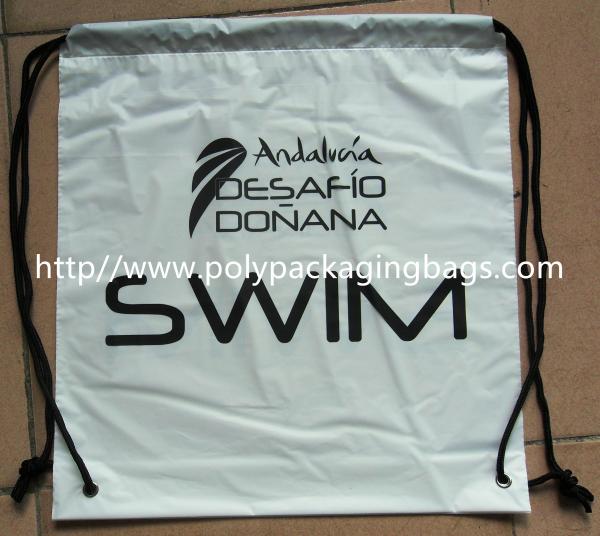 Travel Size Plastic Bags Waterproof Drawstring Backpack Promotional