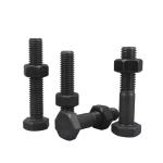M6-M36 DIN933 Hex Bolt Screws Hex Nut Fasteners with Plain Finish