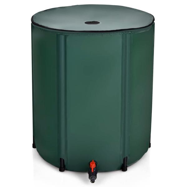 Extra Stable Rainwater Collector 100 Gal Portable Water Storage for Garden