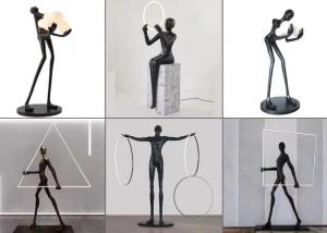 Wholesale Modern Human Body Sculpture Model Room Sales Office Art Decoration Lamp Hotel Hall Decoration Floor Lamp from china suppliers
