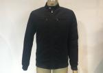 Navy Corduroy Mandarin Collar Mens Polyester Bomber Jacket Snow Mens Padded