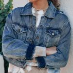 Oem Factory Manufacturer Custom Logo Button Up Ripped Distressed Denim Jacket