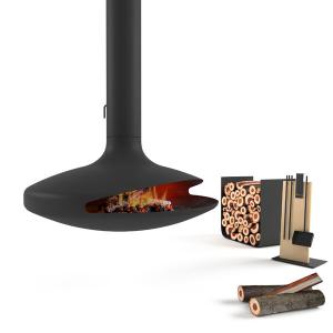 Wholesale durable Modern Suspended Wood Burner Hanging Woodburner 800mm Diameter from china suppliers