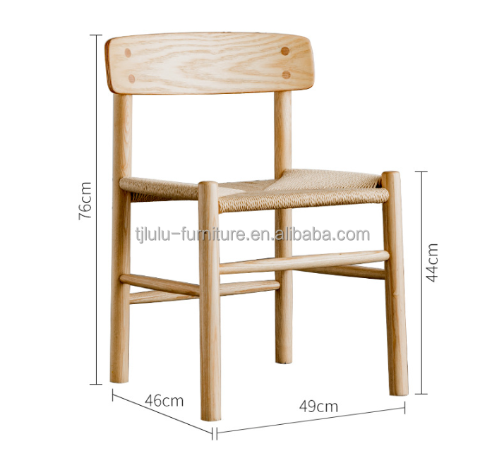 Customized Dining Room Furniture Nordic Wood Dining Chair Rattan Chair