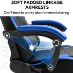 Office Desk Ergonomic Gaming Chair with Footrest Leather Mail Packing