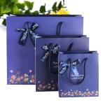 Durable ivory paper personalized shopping paper bag with logo