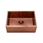 R10 / R15 PVD Rose Gold Apron Single Stainless Steel Sinks Undermount Installati