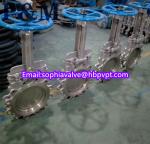 stainless steel CF8 metal seal knife gate valve