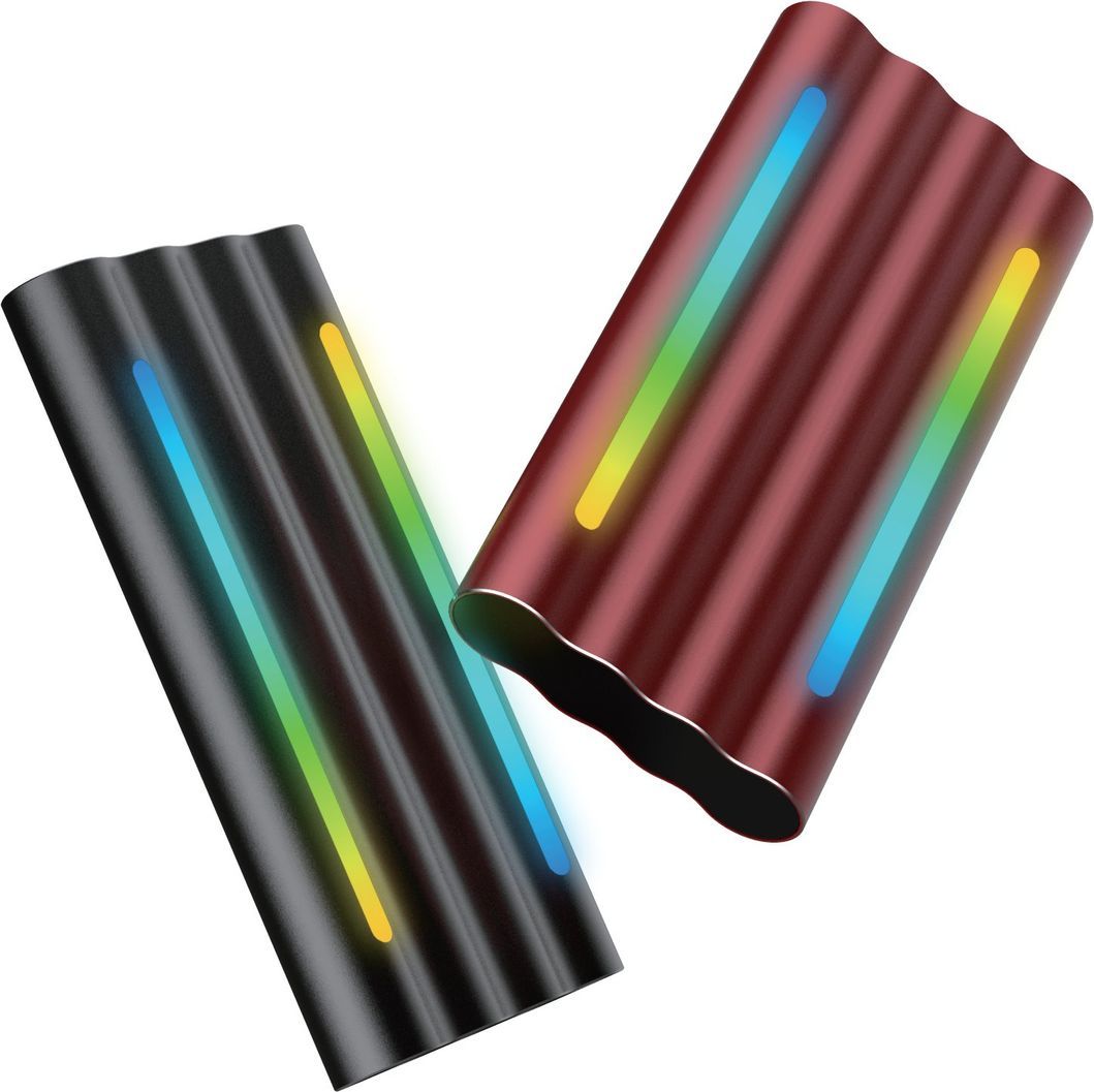 RGB Lighting Effect M. 2 SSD Mobile SSD Supports SATA and Mvne Protocols5gbps/10gbps Transmission Rate Glass Panel with Seven Colours RGB Light Effect