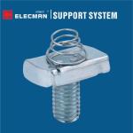 Hot Dipped Galvanized Steel Strut Short Spring Channel Nuts With Stud