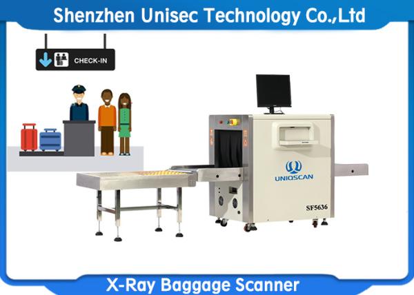 Single view x-ray baggage scanner with high steel penetration and wire