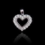 Original Design Silver Cubic Zirconia Pendant / Pure 925 Charm Silver Pendant