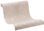 Lovely Beige Color Country Home Wallpaper With Symmetrical Leaf Pattern