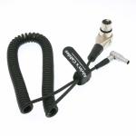 Coiled Twist Camera Power Cable Monitor Power Cable XLR 4 Pin Female To Right