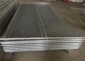 Wholesale 6'x9.5' construction chain link fence 2⅜&quot;x2⅜&quot;(60mmx60mm) chain mesh aperture tubing 38mm x 16 ga wall thick from china suppliers