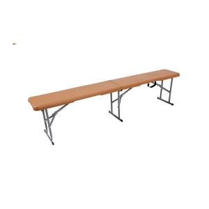 Wholesale Brown Blow Molded Plastic Folding Bench Seat 6 Foot Match The Table from china suppliers