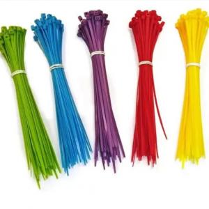 China 4.8x368mm Nylon Cable Colorful Zip Ties UV Treated Black Red Blue White on sale