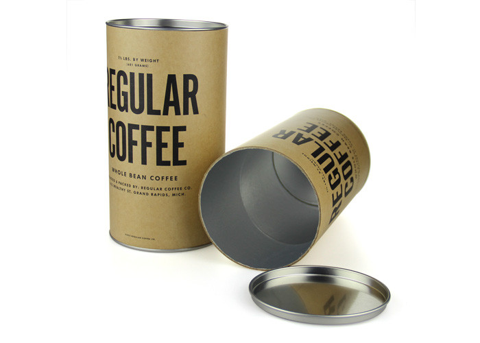 Custom Paper Tube Packaging Cardboard Paper Tube With Metal Movable Lid And Ribbon
