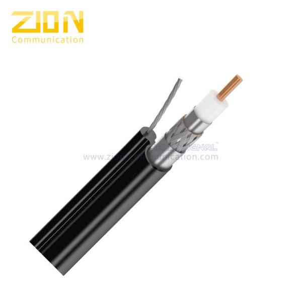 Rg11 Cable 60% Tri- Shield, PE Jacket, Galvanized Steel Wire Messenger for