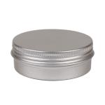Natural Color Aluminium Cosmetic Tins 80g 2.8 OZ Cosmetic Jars With Lids