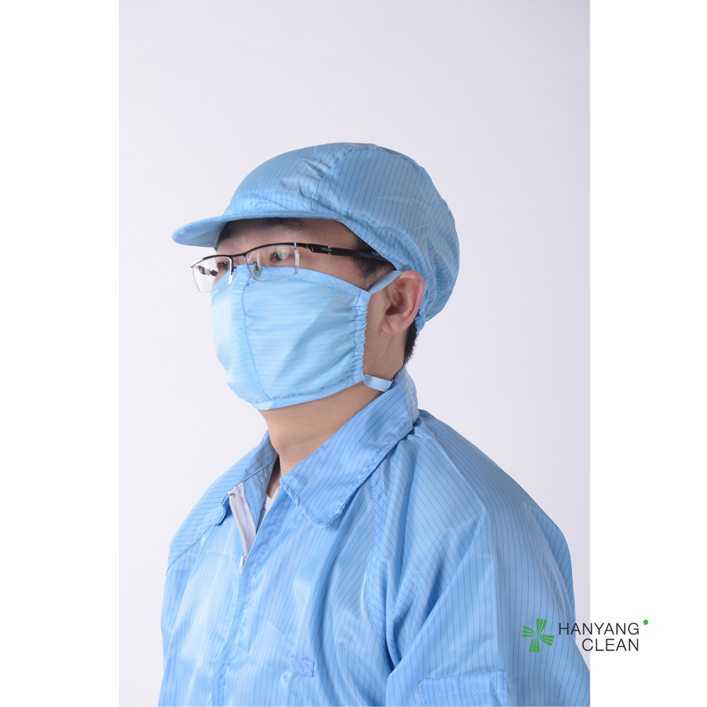 Anti Static ESD Cleanroom strap Face Mask with adjustable stoppers folding safety mouth nose