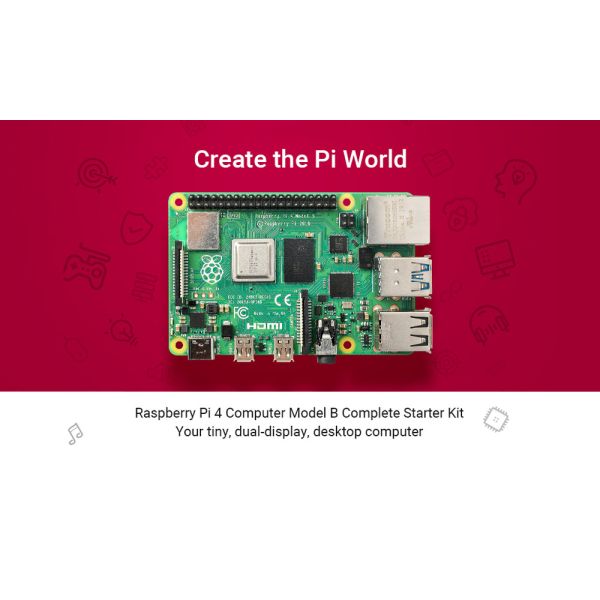 Raspberry Pi 4 Model B 1000Mbps pcb board assembly 64GB SD Card