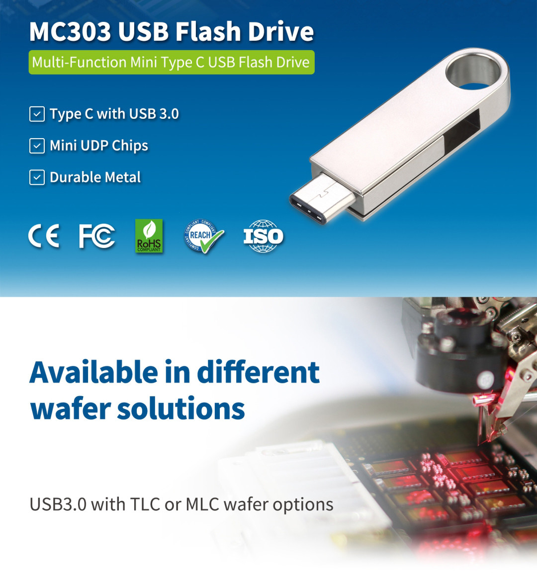 2 In 1 Otg Usb Flash Drive Type C Mini Stick 256 Gb 128gb 64gb