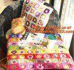 Handmade crochet rug,Acrylic blanket knit carchet,Hand knit blanket