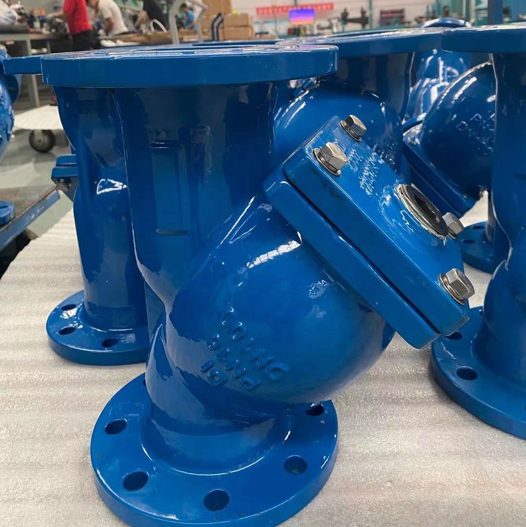 DN150 ANSI 150 DIN PN16 Double Flanged Y type strainer filter with ss304 Mesh