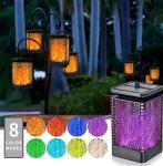 Solar Lantern Lights Flame Waterproof Outdoor Hanging Easy Install Durable