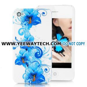 Wholesale iphone 4S cases bumper 42234 Flower Party - Exotic Flower Case Cover For iPhone 4 (Blue) from china suppliers