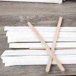 Disposable Degradable Wooden Coffee Stick 17.8cm Primary Color Coffee Stirrer