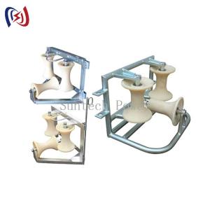 Wholesale Corner Ground Cable Roller Tri-Sheave Cable Roller Pulley For Tranmission Line from china suppliers
