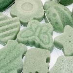 Personal Care Butterfly Bath Sponge Konjac Green Tea Sponge Removing Toxins