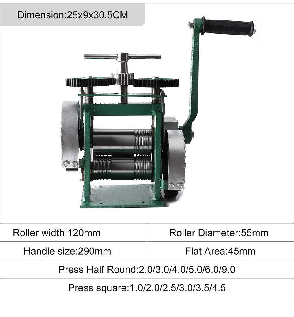 120mm Rolling Mills Machines Jewelry Press Machine Distance Adjustable