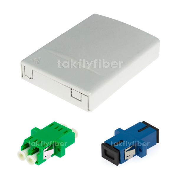 FTTH 2 Ports Mini ABS Fiber Optic Wall Mount Termination Box OTB Optical