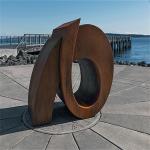 Non Rusting Modern Corten Steel Sculpture Statue Metal Art Decoration SGS