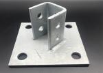 Stainless 304 Steel Post Base Plate Strut Channel Fitting BS ASTM Electrogalvani