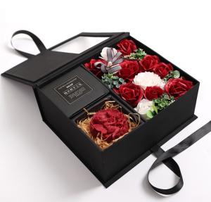 Wholesale Valentine'S Day Black Paperboard Cardboard Box For Red Roses Gift Soap Flower Bulk from china suppliers