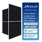 600W Bifacial Double Glass Solar Panel JAM72D40LB 585W 590W 595W 605W with 12AWG