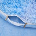 Blue Tie Dye Gradient Luxury Shaggy Duvet Bedding Set with 133x72 Fabric Density