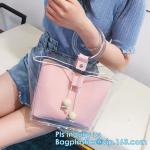 PVC transparent shopping bag, Zipper PVC Vinyl Tote Shopping Bag, PVC shopping