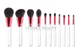 China Vonira Hot Pink Limited Edition Real Hair Makeup Brush Set Pearl White Handle on sale
